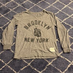 The Original Retro Brand -  Gray Brooklyn - kids Long Sleeve Tee